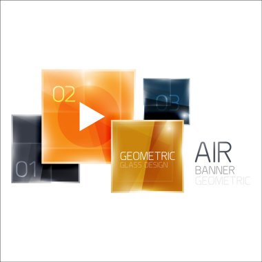 Örnek metin ile çok renkli kareler