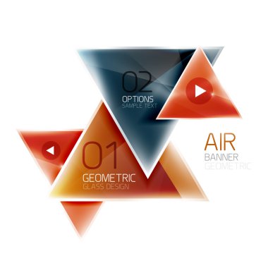 Parlak cam üçgen web kutusu