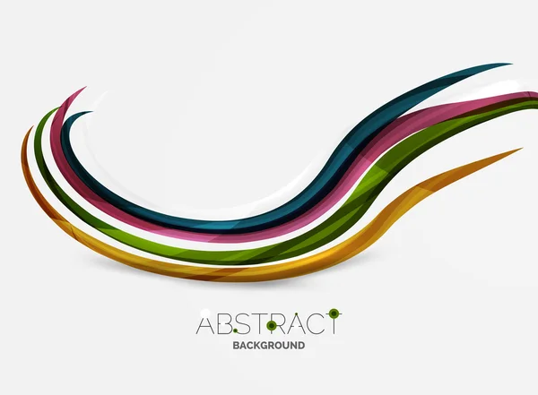 Líneas de color arco iris en blanco. Elemento de onda de identidad — Vector de stock