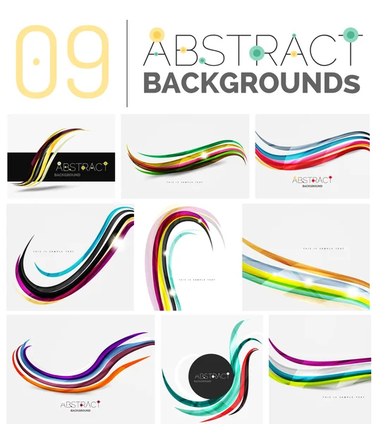 Conjunto de fundos abstratos suaves —  Vetores de Stock