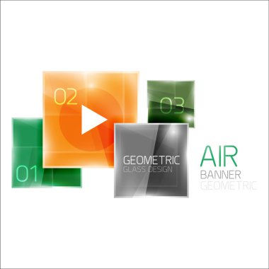 Örnek metin ile çok renkli kareler