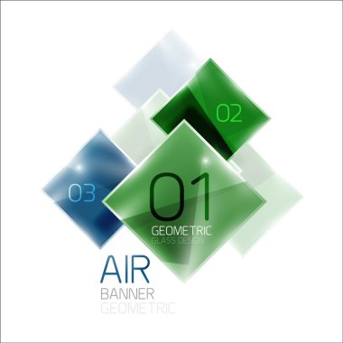 Örnek metin ile çok renkli kareler