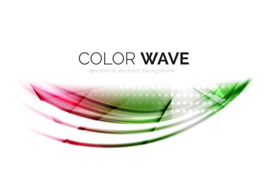 Parlak dalga beyaz arka plan üzerinde izole