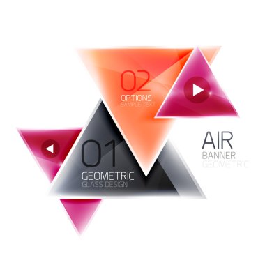 Parlak cam üçgen web kutusu