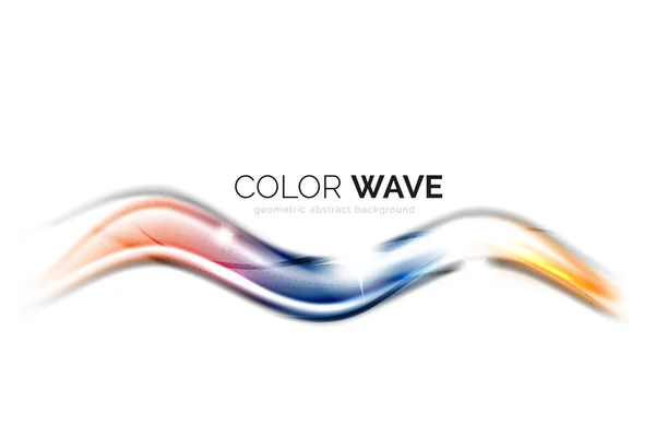 Glossy wave isolated on white background — Stock Vector