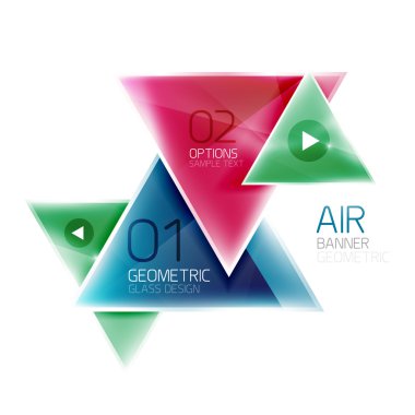 Parlak cam üçgen web kutusu