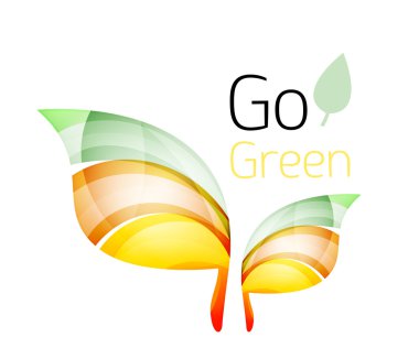 Yeşil git. Yaprak doğa kavramı