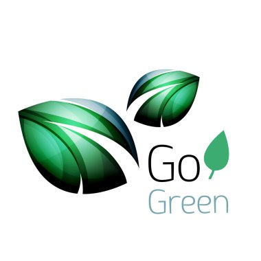 Renkli yaprak logosunu görmeniz gerekir. Geometrik soyut simgesi. Doğa ya da eko kavramı