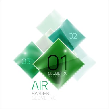 Örnek metin ile çok renkli kareler