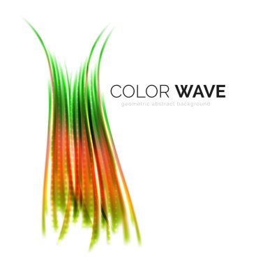 Parlak dalga beyaz arka plan üzerinde izole