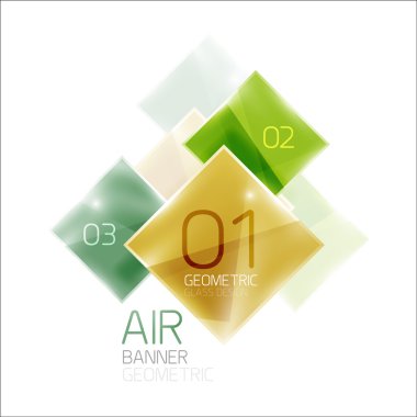 Örnek metin ile çok renkli kareler