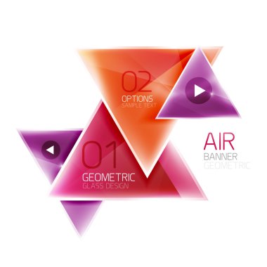 Cam renk üçgen infographics