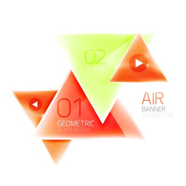 Cam renk üçgen infographics