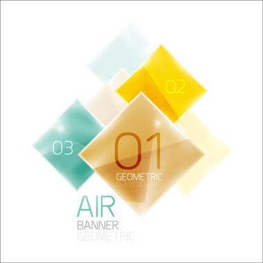 Örnek metin ile çok renkli kareler