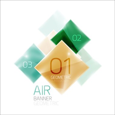 Örnek metin ile çok renkli kareler