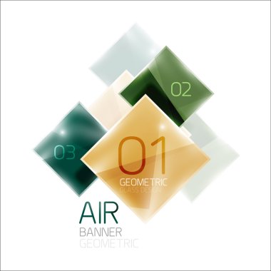 Örnek metin ile çok renkli kareler