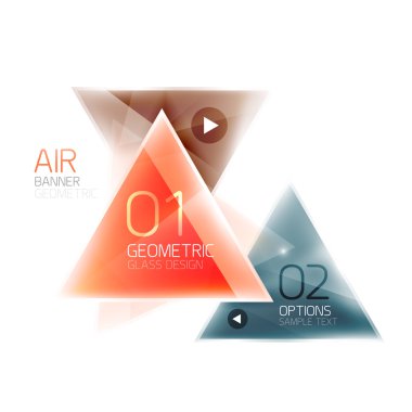 Cam renk üçgen infographics