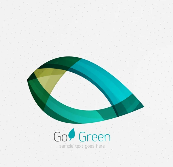 Concepto verde, diseño geométrico eco hoja — Vector de stock