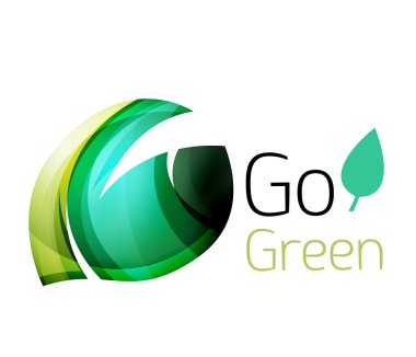 Yeşil git. Yaprak doğa kavramı