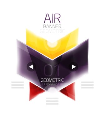 Renkli parlak ok web kutusu