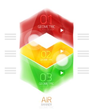 Renkli parlak ok web kutusu