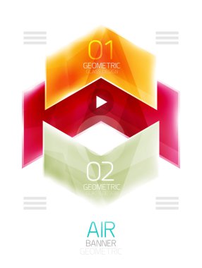 Renkli parlak ok web kutusu