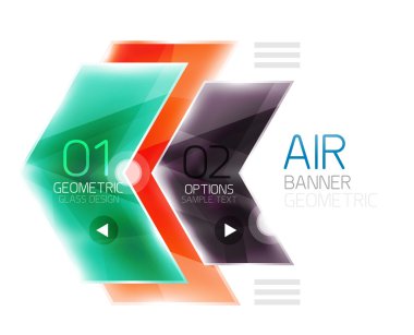 Renkli parlak ok web kutusu