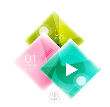 Parlak renkli kareler