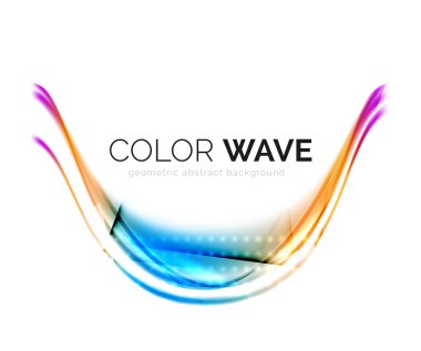 Parlak dalga beyaz arka plan üzerinde izole