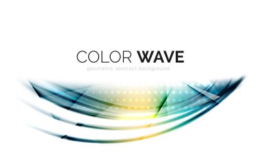 Parlak dalga beyaz arka plan üzerinde izole