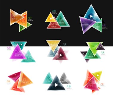 Üçgen topluluğu web kutuları - afiş, iş arka planlar, sunumlar