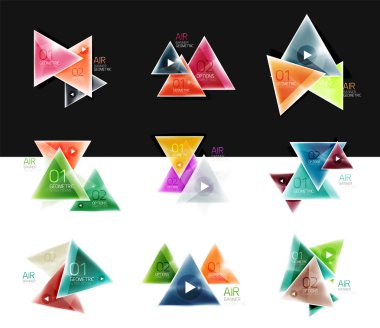 Üçgen topluluğu web kutuları - afiş, iş arka planlar, sunumlar