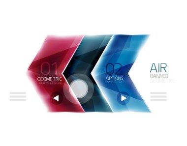 Renkli parlak ok web kutusu