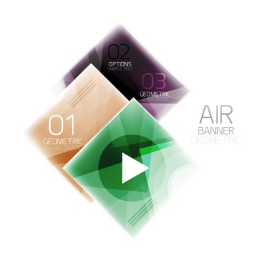 Parlak renkli kareler