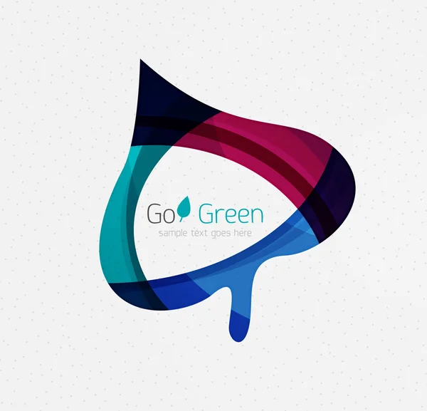 Πράσινο έννοια, γεωμετρικό σχέδιο eco φύλλων — Διανυσματικό Αρχείο