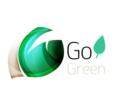 Yeşil git. Yaprak doğa kavramı