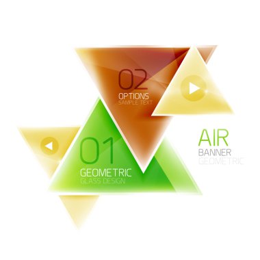 Cam renk üçgen infographics