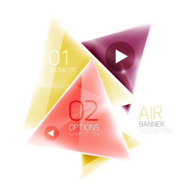 Cam renk üçgen infographics