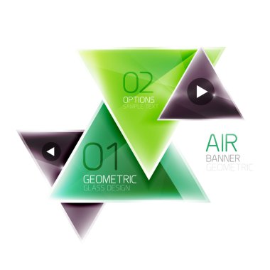 Cam renk üçgen infographics