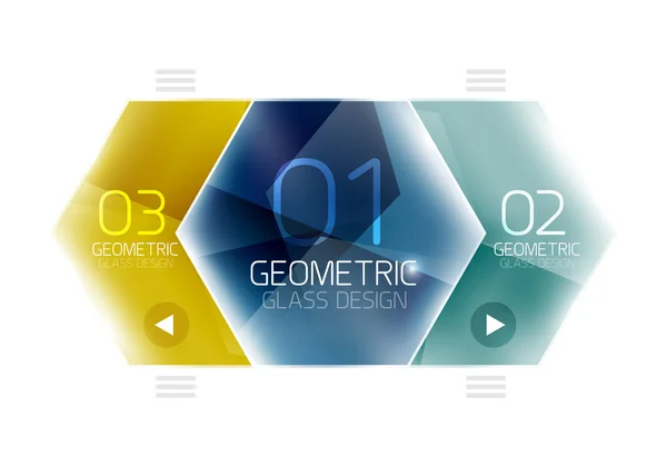 Infographies d'options hexagonales — Image vectorielle