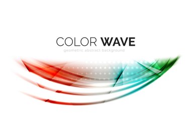 Parlak dalga beyaz arka plan üzerinde izole