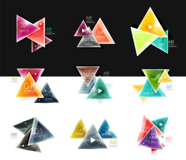 Üçgen topluluğu web kutuları - afiş, iş arka planlar, sunumlar