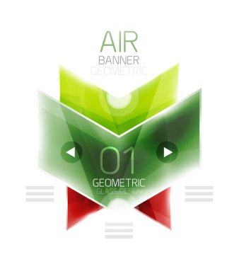 Renkli parlak ok web kutusu