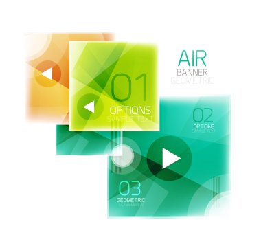 Seçeneği ile renkli geometrik kareler. Infographic arka plan