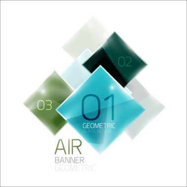 Örnek metin ile çok renkli kareler