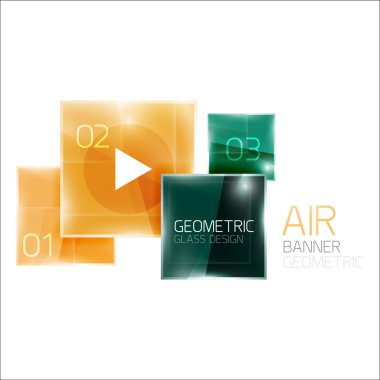 Örnek metin ile çok renkli kareler