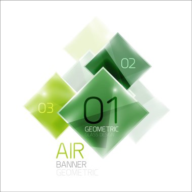 Örnek metin ile çok renkli kareler