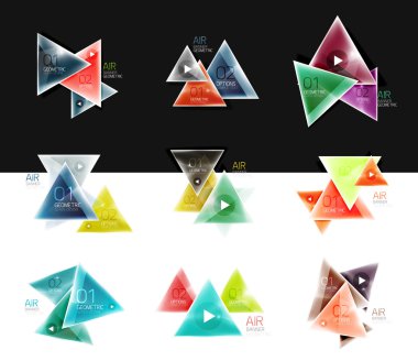 Üçgen topluluğu web kutuları - afiş, iş arka planlar, sunumlar