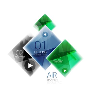 Parlak renkli kareler