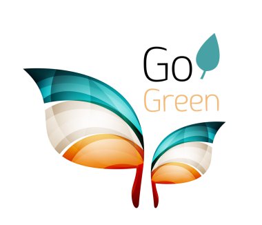 Yeşil git. Yaprak doğa kavramı